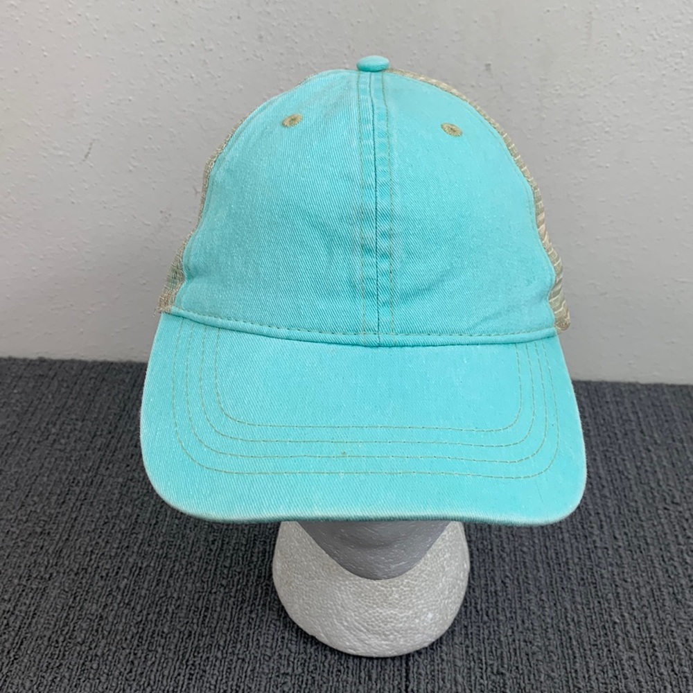 Time and tru Trucker Hat Womens Adjustable Spearmint Tan Mesh Back Snapback Cap